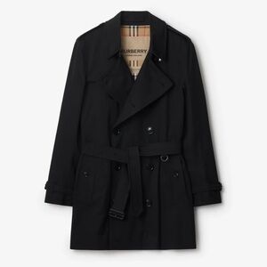 Burberry Black Kensington Heritage Trench Coat - Size 50